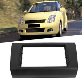 DIN Installation Dash, Black ABS Stereo audio Fascia Panel Navigation Fascia Car Stereo Frame for Suzuki Swift 2005‑2010
