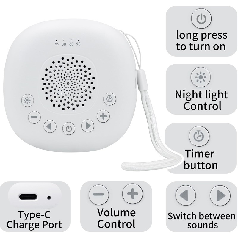 Baby White Noise Machine for Car Rides - 20 Soothing
