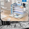 OPNICE Desk Organizers and Accessories with File Holder, 5-Tier Office