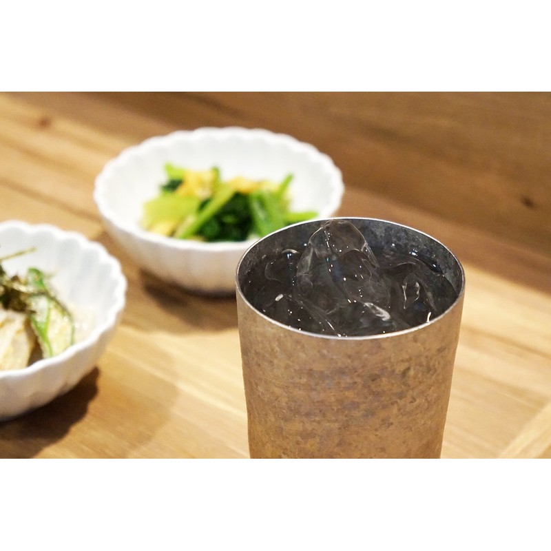 HORIE 新潟県燕産 チタン2重タンブラー 窯創り ライト 270cc 中宮虎熊商店特注グラデーションブラウン T09KM270GBR