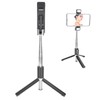 Tripod Selfie Stick with Light Mobile Phone Wireless Bluetooth Foldable