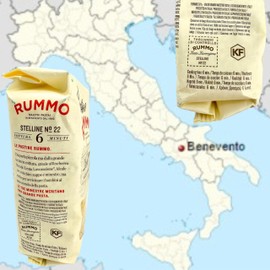 Rummo Stelline Pasta Stars from Italy 1.1 lb. (500g)(Pack of 2) Pastina Pasta Stars - Stellini - Similar to Ditalini, Anellini, Anelletti - Tubetti, Rings - Soup - Tiny Star - Bronze Cut - Slow Dried