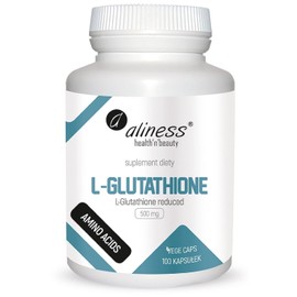 Aliness L-Glutathione 500mg, 100 Capsules, Detox Aid