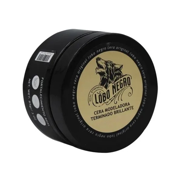 Cera Efecto Brillante Cabello, Barba Y Bigote 85g Lobo Negro