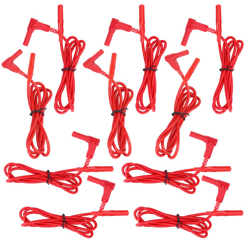 10 Sets Multimeter Test Line 4mm Male to Male Leads