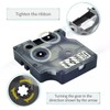 White on Black Tape Label Compatible for DYMO 43621 D1