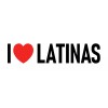 I Love Latinas Sticker I Heart Hispanic Women Sticker