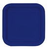 Unique 30950EU Eco Friendly Square Paper Plates - 18cm - Navy Blue Colour - 16 Pack (1 Pack), Navy Blue