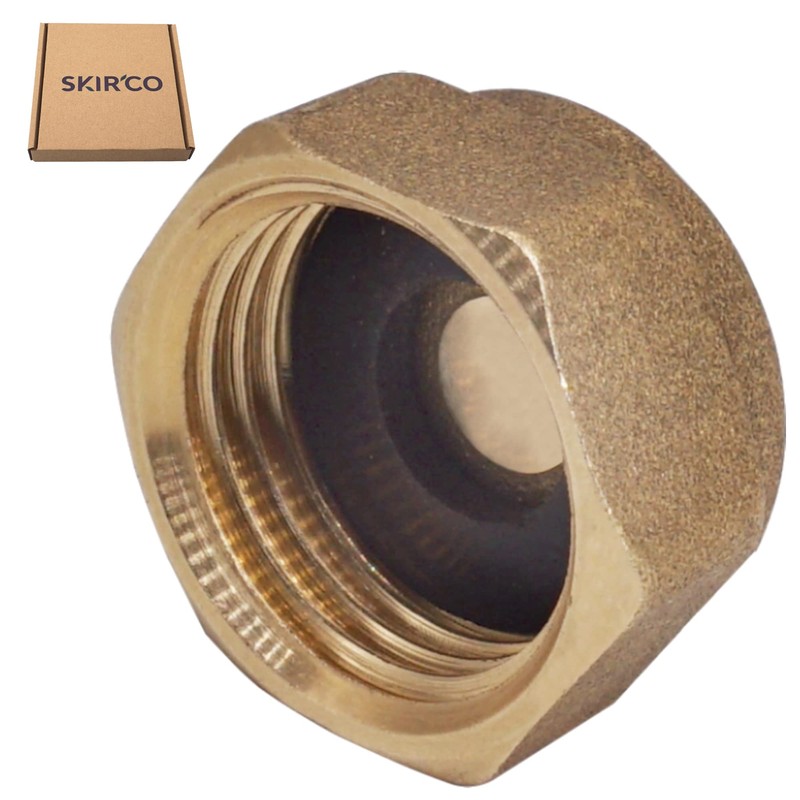 SKIR'CO (Pack of 4) Brass 1/2 Inch Pipe Cap with