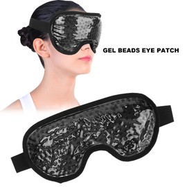 Cooling Eye Pack, Gel Bead Eye Pack Built‑in Gel Beads for Woman for Man(black)