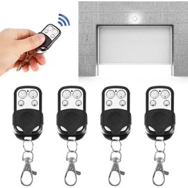 Qiilu Llavero de Control Remoto de 4 Piezas, Llavero de Control Remoto inalámbrico de clonación Universal para Puerta de Garaje de Coche 433 MHz duplicar Mando Garaje,Mando Garaje Universal