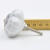 Grey Detailed Floral Pattern Ceramic Knob, Pull, Handle, for Cupboards,
