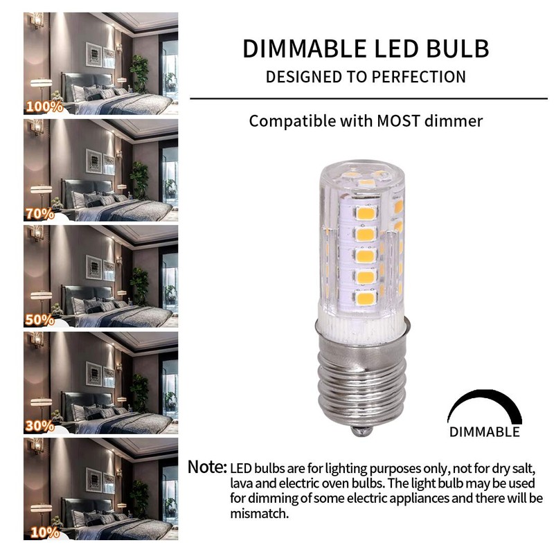 Nobranded E17 LED Bulb,WTINTELL Equivalent to 40 Watt Halogen Bulb,dimmable,Microwave