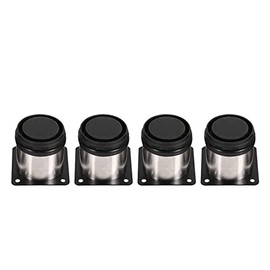 4 Patas de Muebles, Acero Inoxidable Altura Ajustable Elevadores Redondos para Muebles Reemplazo Patas de Esquina para Gabinete Sofá Sillón Estantes M