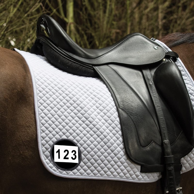 Equetech Saddle Cloth Dressage Number Holders (WHITE, PAIR (2))