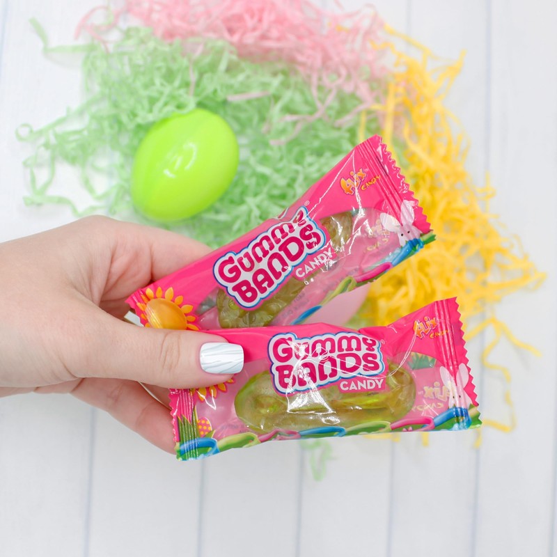 Gummy Bands Candy Bracelets, Individually Wrapped for Easter Egg Fillers