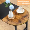 Folding Coffee Table for Living Room, Small Oval Center Table