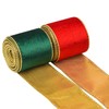 HIXNUG 2 Rolls Velvet Wired Ribbon Wide Wired Edge Ribbon