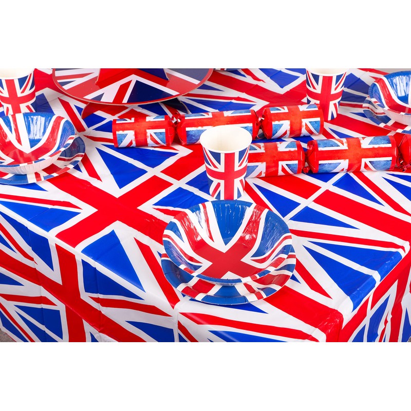 Toyland® Pack of 10 - Disposable Union Jack Paper Bowls