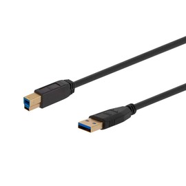 Monoprice USB 3.0 Type-A to Type-B Cable - 3 Feet - Black | Compatible with Monitor, Scanner, Hard Disk Drive, USB Hub, Printers - Select Series, 1 Count (Pack of 1)