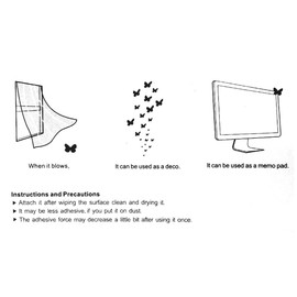 Wrapables Butterfly Memo Bookmark Sticky Notes, Beige and Blue