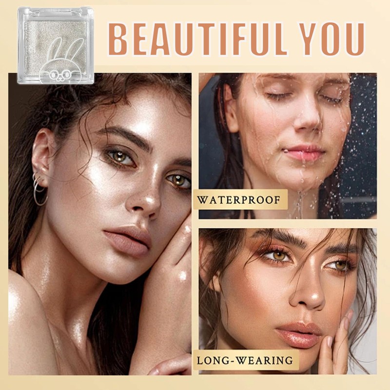 Highlighter Powder, Diamond Shine Highlighter, Glitter Face Highlighter Palette, Sparkly