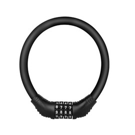 Yesmin 4 Digit Resettable Cable Code Bike Lock, Mini Portable Bike Lock, Resettable Bicycle Lock, Weatherproof Anti Theft Bicycle Lock(Black)