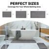 Grey Bath Mat Runner Long Narrow Bathroom Rug Memory Foam