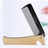 Vaguelly Gold Stainless Steel Foldable Hair Comb Portable Anti-Static Styling