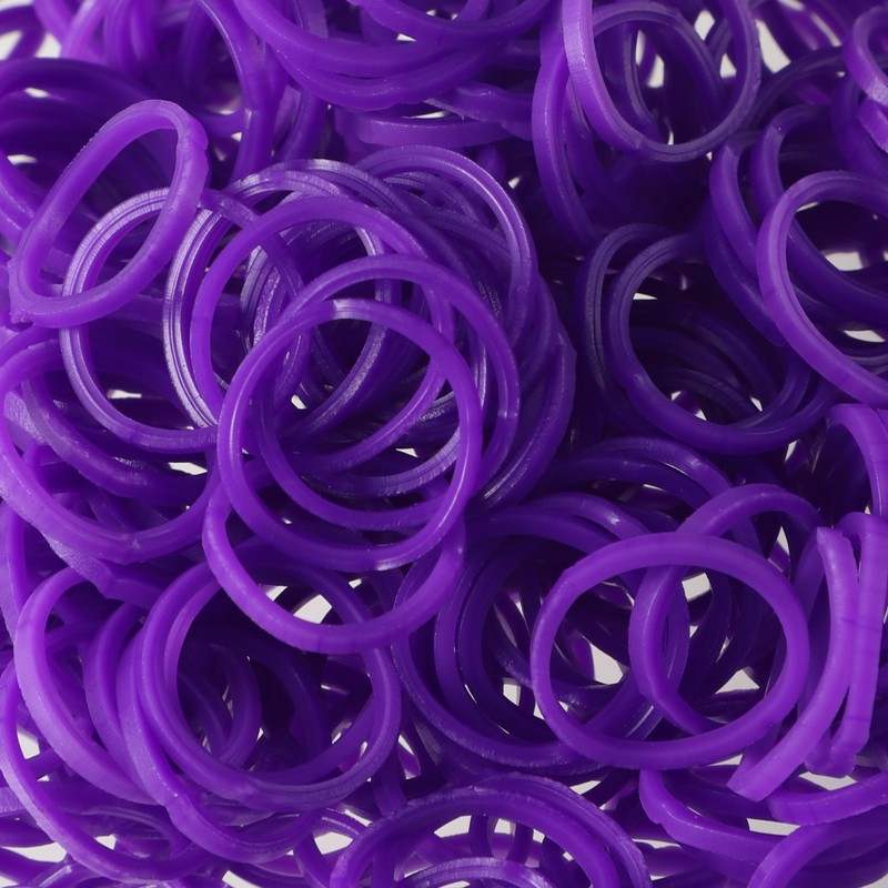 300 Purple Loom Bands Refill Pack with Hook Tool and