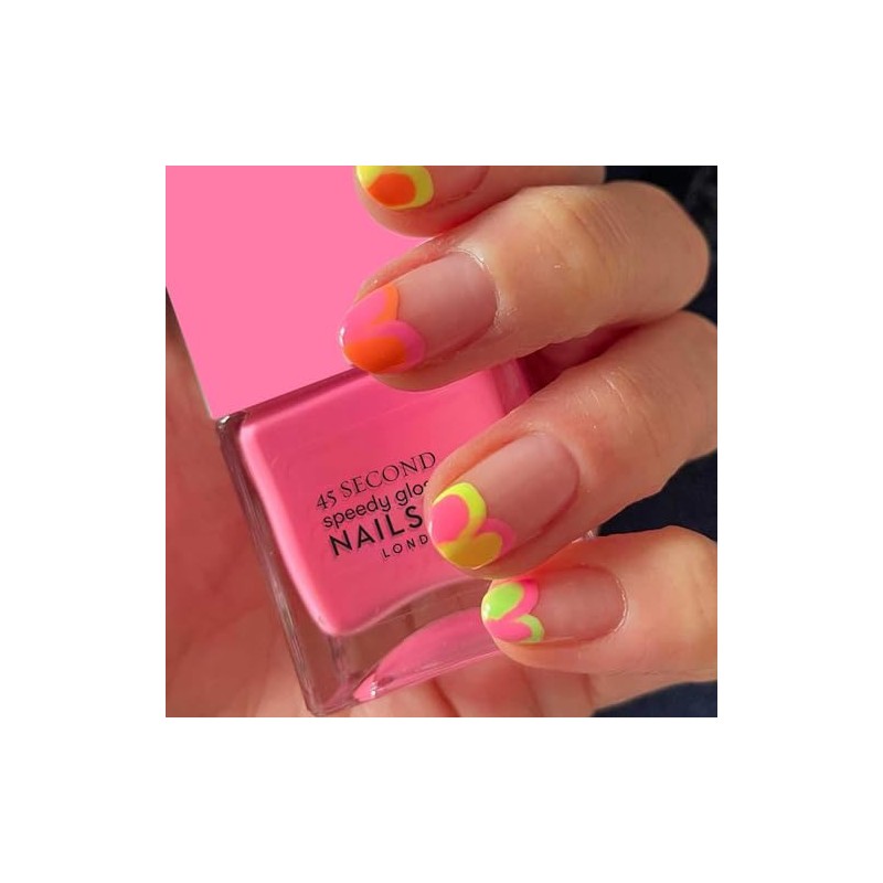 Nails Inc 45 Second Speedy Gloss, Taylor, rosa, neón, brillante,