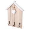 Wall mounted HousE shaped Keys Holder with Three Hanging Hooks
