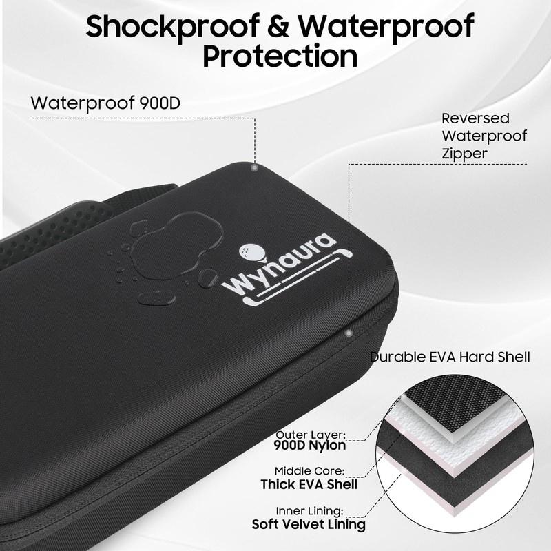 Wynaura Golf Glove Case with Removable Shaper - Hard Shell