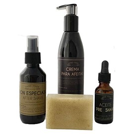 Kit para rasurado de barba y bigote con ingredientes naturales Growth Beard