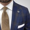 AMITER Men Tie Tack, Initial A-Z Silver Tie Pin with