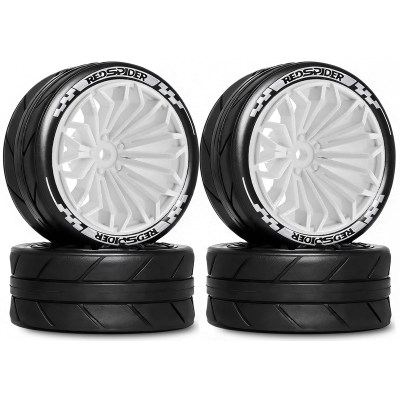1/10 RC Car Tires and Wheels Set, On-Road Touring &