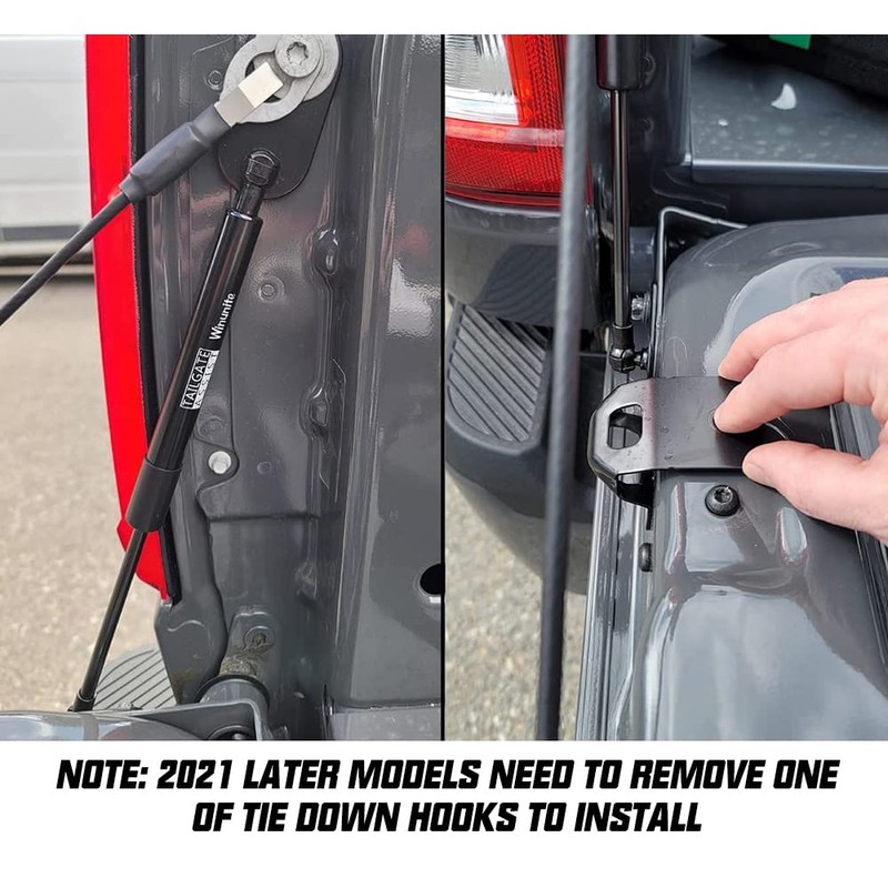 Winunite Compatible with 2015-2025 F150 Tailgate Assist – Stainless Steel