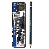 STAEDTLER Mars Lumograph Pencil Black Metal Case Pack of 6
