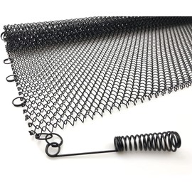 Sunshinecarpentry Fireplace Mesh Screen Curtain, Two Panels. Rod kit NOT Included(23" H x 24" W), Black