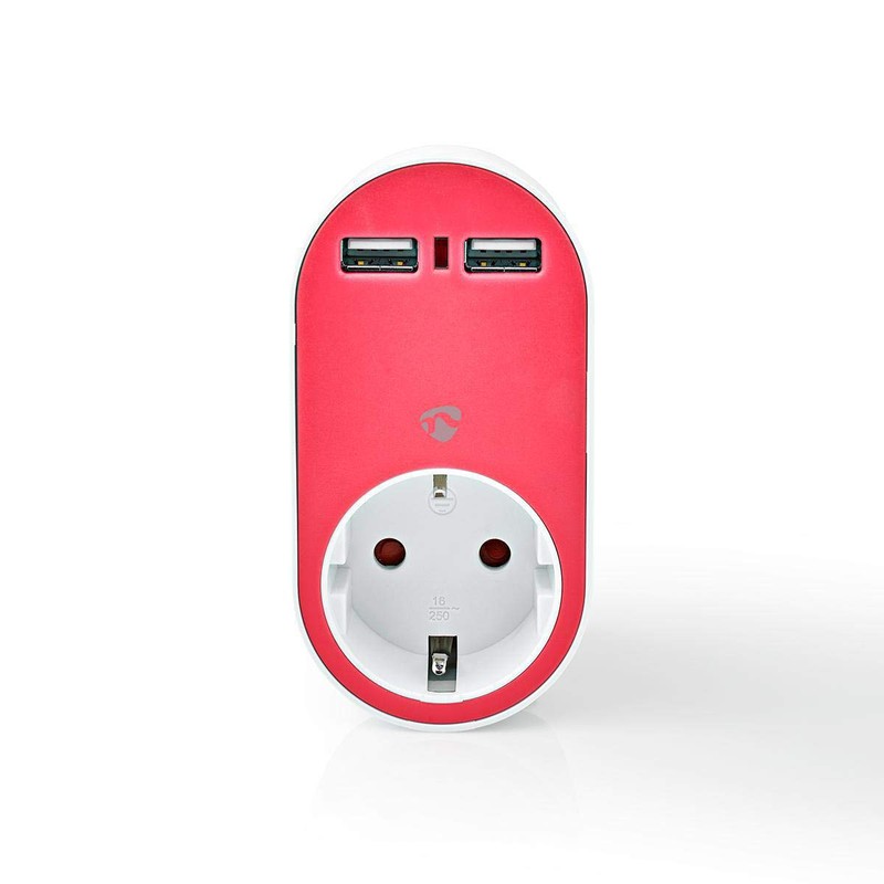 Nedis Socket Splitter 2 Sockets Euro Plug