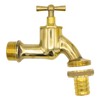 VARIOSAN Outlet valve 14917, 3/4 inch, polished brass, with hose