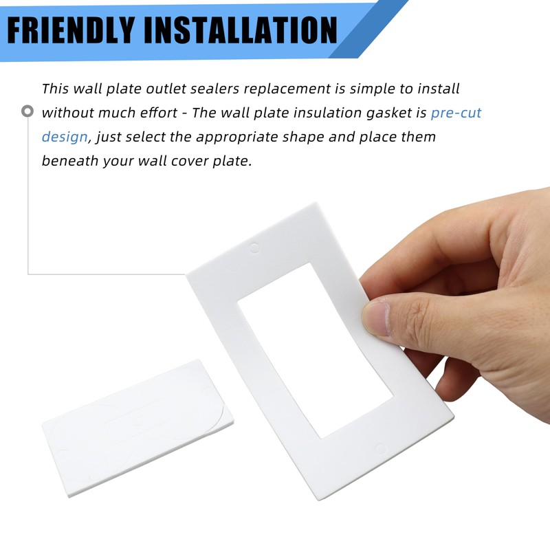 QINEHONS 30 PCS Electrical Outlet Insulation Pads, Wall Plate Outlet