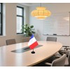 JBSJBS France Desk Flag 12" Solid Pole Deluxe Set French