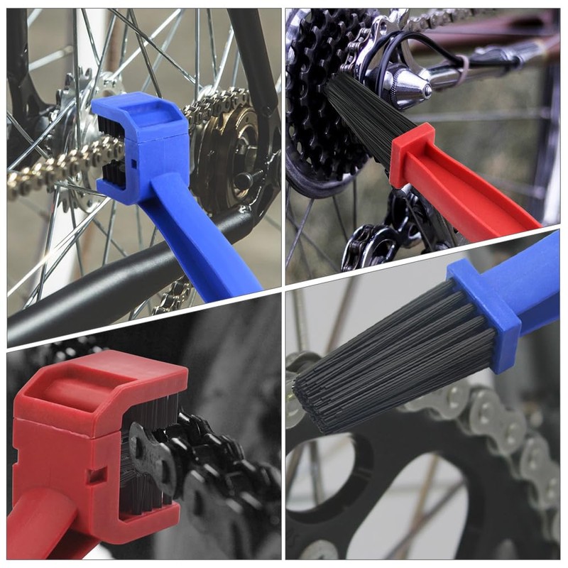 TOVOT 2PCS Motorcycle Chain Brush Bike Chain Brush Chain Cleaning