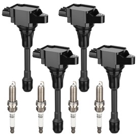 Set of 4 Ignition Coil Pack and Spark Plugs Fits 2007 2008 2009 2010 2011 2012 2013 for Nissan Altima Versa Sentra Rogue Cube NV200 2.5 1.8 1.6 2.0 L4 Spark Plugs Coil Packs Replaces# UF549 C1696