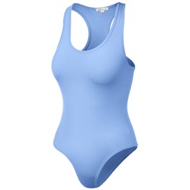 playera corta básica de algodón con cuello redondo para mujer, 103-spring Blue-3, XL