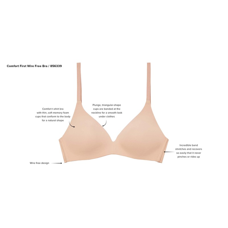 Wacoal Women's Comfort First Wirefree T-Shirt Bra, Black, 32B