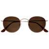 OPULIZE Sol Sun Spacer Glasses Retro Round Matt Gold Men