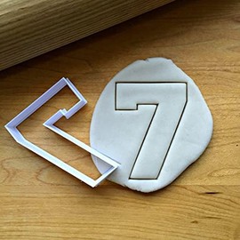 Sweet Prints Inc Varsity Number 7 Cookie Cutter - Dishwasher Safe (Large: 5")