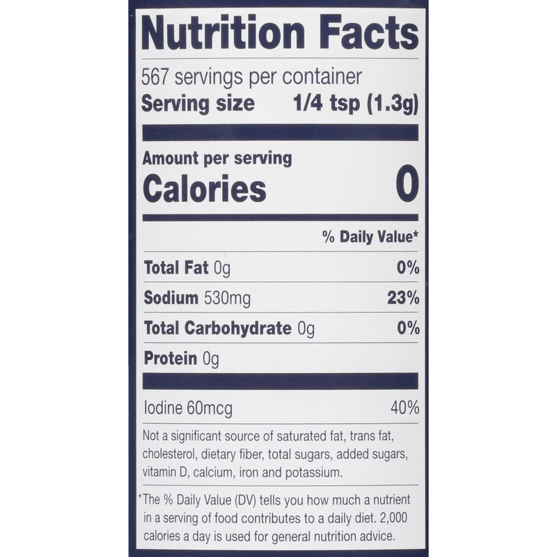 Morton Iodized Sea Salt Round, 26oz, 2 Pack